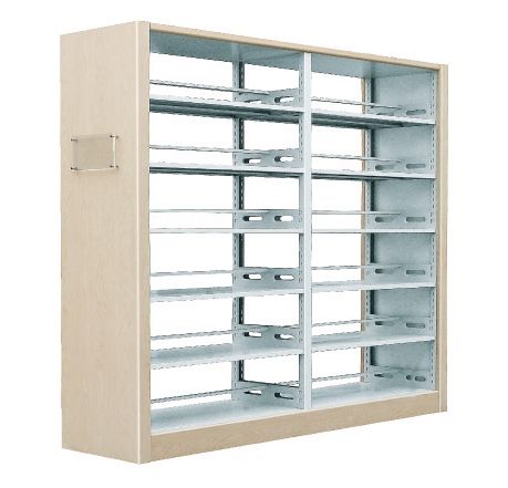 12HC-195 木護板雙柱雙麵書架（jià）（2組）