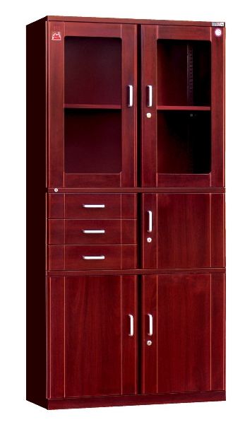 偏三抽（chōu）玻璃書櫃