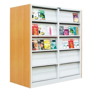 12HC-208 鋼木複柱雙麵期刊架（jià）