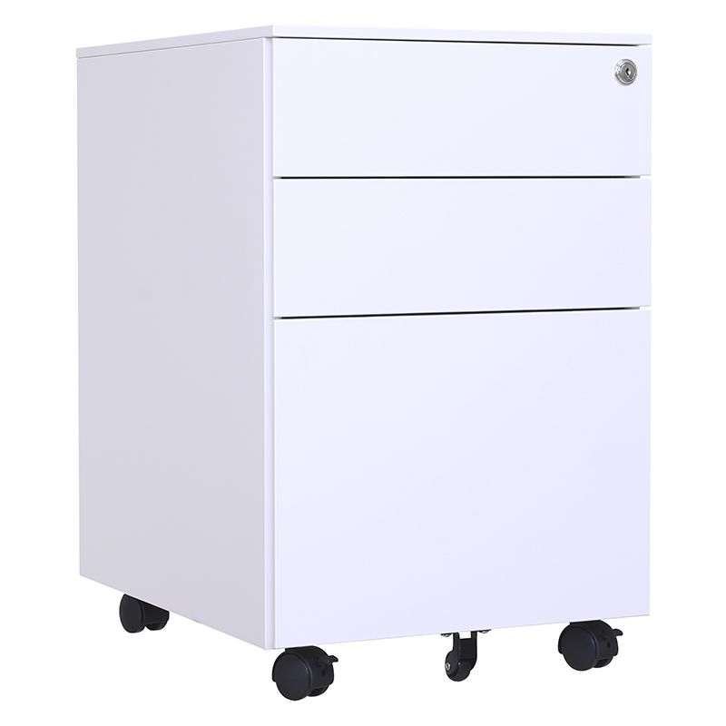 白色側拉活動櫃